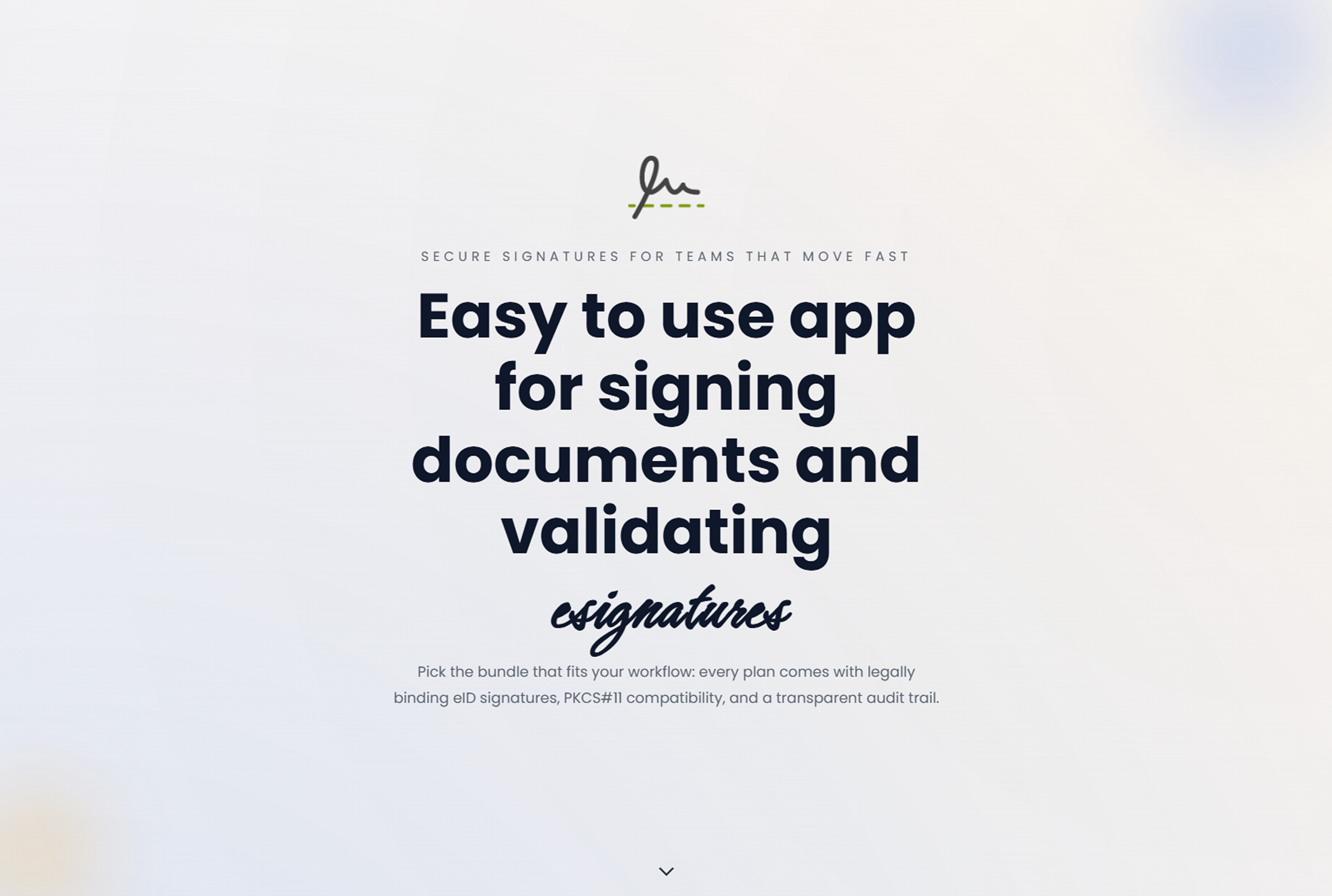 Trust1Sign landing preview